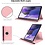Ntech Hoesje Geschikt Voor Samsung Galaxy Tab S8 Plus hoes Draaibare Book Case Cover Licht Roze - Hoesje Geschikt Voor Samsung Galaxy Tab S8 Plus hoesje 2022/ Tab S7 FE 2021/Tab S7 Plus 2020 hoesje -Tablet Hoes 12.4 Inch