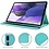 Ntech Hoesje Geschikt Voor Samsung Galaxy Tab S8 Plus hoes Draaibare Book Case Cover Licht Blauw - Hoesje Geschikt Voor Samsung Galaxy Tab S8 Plus hoesje 2022/ Tab S7 FE 2021/Tab S7 Plus 2020 hoesje -Tablet Hoes 12.4 Inch