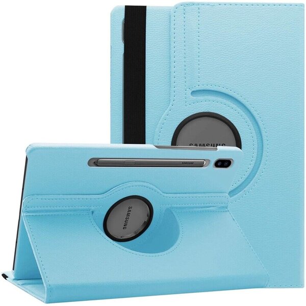 Ntech Hoesje Geschikt Voor Samsung Galaxy Tab S8 Plus hoes Draaibare Book Case Cover Licht Blauw - Hoesje Geschikt Voor Samsung Galaxy Tab S8 Plus hoesje 2022/ Tab S7 FE 2021/Tab S7 Plus 2020 hoesje -Tablet Hoes 12.4 Inch