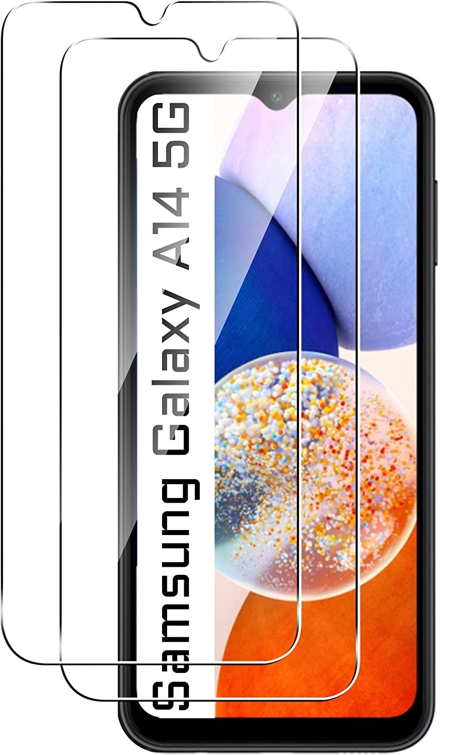 voor de hand liggend draad Viva Samsung A14 5G/4G screenprotector Beschermglas - 2 stuks - Phonecompleet.nl