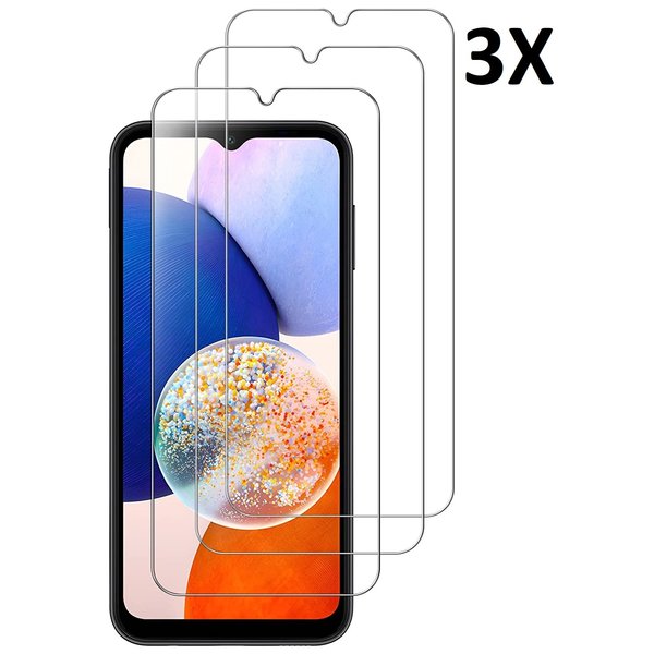 Ntech Screenprotector Geschikt voor Samsung Galaxy A14 5G/4G screenprotector Beschermglas - Screenprotector Geschikt voor Samsung Galaxy A14 - 3 stuks