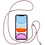 Ntech Hoesje Geschikt voor iPhone 14 Hoesje met Koord Licht Roze - soft Siliconen Back Cover