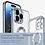Ntech Hoesje Geschikt voor iPhone 14 Pro Max – Met Magnetisch Ring Magesafe compatibel backcover – Lens beschermer – Transparant / Blauw