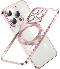 Ntech iPhone 14 Pro Max hoesje Magnetisch Met Lens beschermer Rose Goud