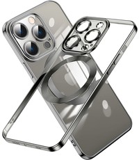 Ntech iPhone 14 Pro Max hoesje Magnetisch Met Lens beschermer Zwart