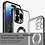 Ntech Hoesje Geschikt voor iPhone 14 Pro Max – Met Magnetisch Ring Magesafe compatibel backcover – Lens beschermer – Transparant / Zwart