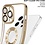Ntech Hoesje Geschikt voor iPhone 14 Pro Magsafe hoes backcover – Lens beschermer – Transparant / Goud