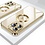 Ntech Hoesje Geschikt voor iPhone 14 Pro Magsafe hoes backcover – Lens beschermer – Transparant / Goud
