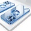 Ntech Hoesje Geschikt voor iPhone 14 Pro – Met Magnetisch Ring Magesafe compatibel backcover – Lens beschermer – Transparant / Blauw