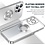 Ntech Hoesje Geschikt voor iPhone 14 Pro Magsafe hoes backcover – Lens beschermer – Transparant / Zilver