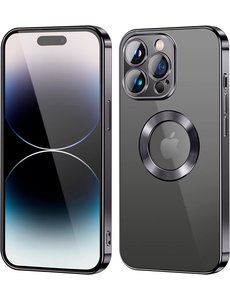 Ntech iPhone 14 Pro hoesje Magnetisch Met Lens beschermer Zwart -