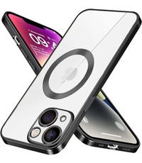 Ntech iPhone 14 hoesje Magnetisch Met Lens beschermer Zwart