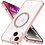 Ntech Hoesje Geschikt voor iPhone 14 Magsafe hoes backcover – Lens beschermer – Transparant / Rosegoud