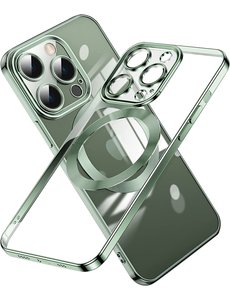 Ntech iPhone 14 hoesje Magnetisch Met Lens beschermer Groen