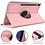 Ntech Hoesje Geschikt Voor Samsung Galaxy Tab S8 hoes Draaibare Book case Licht Roze - Hoesje Geschikt Voor Samsung Galaxy Tab S8 hoesje 2022 - Tab S7 hoes 11 inch Tablet Hoes