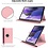 Ntech Hoesje Geschikt Voor Samsung Galaxy Tab S8 hoes Draaibare Book case Licht Roze - Hoesje Geschikt Voor Samsung Galaxy Tab S8 hoesje 2022 - Tab S7 hoes 11 inch Tablet Hoes