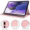 Ntech Hoesje Geschikt Voor Samsung Galaxy Tab S8 hoes Draaibare Book case Licht Roze - Hoesje Geschikt Voor Samsung Galaxy Tab S8 hoesje 2022 - Tab S7 hoes 11 inch Tablet Hoes