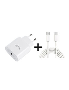 BixB Samsung Galaxy M02 / M02s / M12 / M42 / M62 USB-C 25W Power Adapter met Type-C kabel