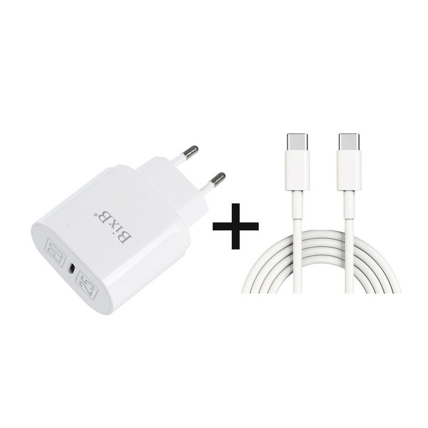 BixB BixB 25W USB C Oplader Geschikt voor Samsung Galaxy Tab S6 Lite / 2022 USB C - Adapter - USB C Snellader met USB C kabel