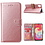 Ntech Hoesje Geschikt Voor Samsung Galaxy A04e Hoesje met Pasjeshouder – Bookcase - Rose Goud