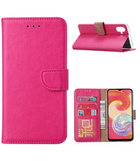 Ntech Samsung Galaxy A04e Hoesje met Pasjeshouder Roze