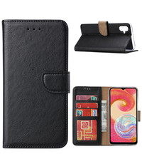 Ntech Samsung Galaxy A04e Hoesje met Pasjeshouder Zwart