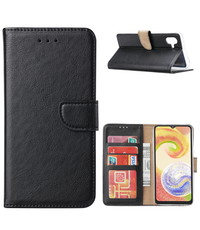 Ntech Samsung Galaxy A04 Hoesje met Pasjeshouder Zwart