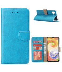 Ntech Samsung Galaxy A04 Hoesje met Pasjeshouder Blauw