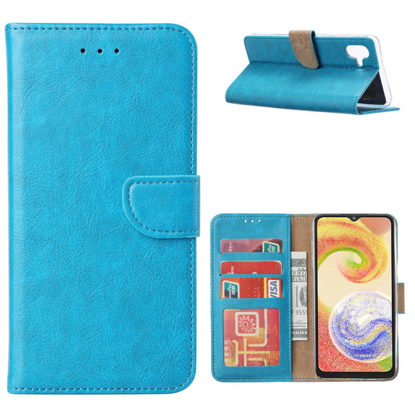Ntech Samsung Galaxy A04 Hoesje met Pasjeshouder – Bookcase – Bruin