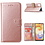 Ntech Hoesje Geschikt Voor Samsung Galaxy A04 Hoesje met Pasjeshouder – Bookcase Rosegoud