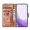 Ntech Hoesje Geschikt Voor Samsung Galaxy S23 Hoesje met Pasjeshouder - bookcase – Met 2x Screenprotector / gehard glas – Goud