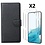 Ntech Hoesje Geschikt Voor Samsung Galaxy S23 Hoesje met Pasjeshouder - bookcase – Met 2x Screenprotector / gehard glas – Zwart
