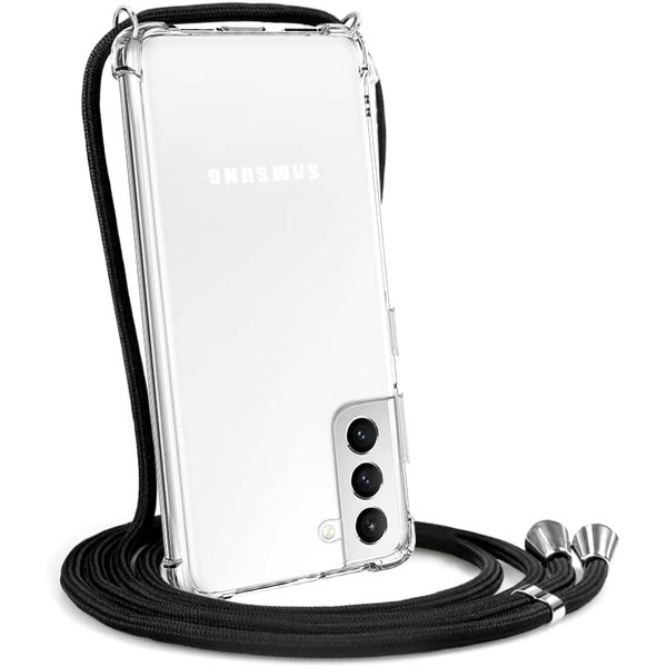 Ntech Hoesje Geschikt Voor Samsung Galaxy S23 Plus hoesje met koord transparant Siliconen
