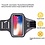 Ntech Hardloop telefoonhouder Fabric / Stof - Hardloopband - Universele Sportarmband Hoesje Geschikt voor Samsung Galaxy A54 / A14 / A34 Zwart Sportband - Hardlopen - Armband telefoon