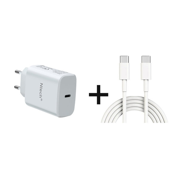 Ntech Ntech 20W USB C Oplader Geschikt voor Xiaomi Geschikt voor Redmi Note12/ Note12 Pro/ Note12 Plus USB C Adapter – USB C Snellader met USB C kabel