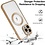 Ntech Hoesje Geschikt voor iPhone 13 Pro – Met Magnetisch Ring Magesafe compatibel backcover – Lens beschermer – Transparant / Goud