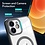 Ntech Hoesje Geschikt voor iPhone 12 Pro Max – Met Magnetisch Ring Magesafe compatibel backcover – Lens beschermer – Transparant / Zwart