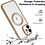 Ntech Hoesje Geschikt voor iPhone 12 Pro Max – Met Magnetisch Ring Magesafe compatibel backcover – Lens beschermer – Transparant / Goud
