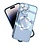 Ntech Hoesje Geschikt voor iPhone 12 Pro Max – Met Magnetisch Ring Magesafe compatibel backcover – Lens beschermer – Transparant / Blauw