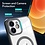 Ntech Hoesje Geschikt voor iPhone 12 Pro Magsafe hoes backcover – Lens beschermer – Transparant / Zwart