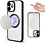 Ntech Hoesje Geschikt voor iPhone 12 Pro Magsafe hoes backcover – Lens beschermer – Transparant / Zwart