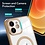 Ntech Hoesje Geschikt voor iPhone 12 Pro Magsafe hoes backcover – Lens beschermer – Transparant / Goud