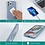 Ntech Hoesje Geschikt voor iPhone 14 – Liquid siliconen backcover met 2x glazen screenprotector en camera lens protector – Licht Blauw