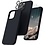 Ntech Hoesje Geschikt voor iPhone 14 Plus – Liquid siliconen backcover met 2x glazen screenprotector en camera lens protector – Zwart