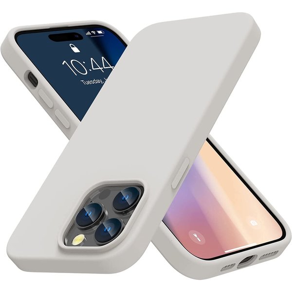 Ntech Hoesje Geschikt voor iPhone 14 Pro - zacht siliconen - Liquid Backcover - Babyblauw