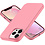 Ntech Hoesje Geschikt voor iPhone 14 Pro Max - zacht siliconen - Liquid Backcover - Lichtroze
