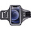 Ntech Geschikt voor iPhone 12 hardloop telefoonhouder – armband - sportband - van stof - Zwart