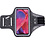 Ntech Hoesje Geschikt voor Oppo A74 hardloop telefoonhouder – armband - sportband - van stof - Zwart