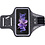 Ntech Hoesje Geschikt voor Samsung Galaxy Z Flip 3 hardloop telefoonhouder – armband - sportband - van stof - Zwart
