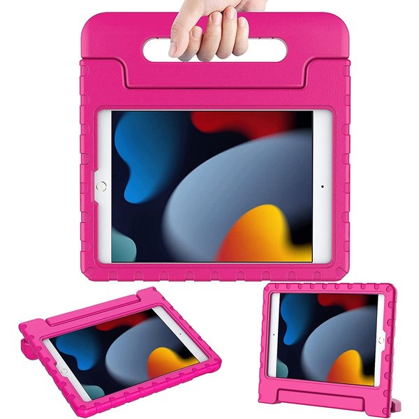 Ntech Hoes geschikt voor iPad 2021 Kinderen Roze - Hoes geschikt voor iPad 10.2 (2019) kinderen Hoes - Hoes geschikt voor iPad 10.2 (2020) Hoes Kidsproof Backcover met handvat - Ntech